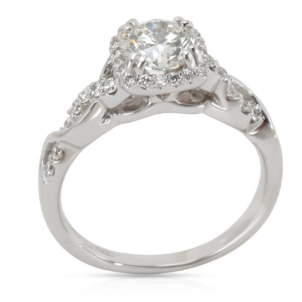 098861 pv True Romance Halo Diamond Infinity Engagement Ring in 14KT White Gold 132 CTW