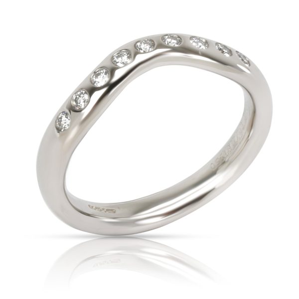 Tiffany Co Elsa Peretti Diamond Band in Platinum 006 CTW Tiffany Co Elsa Peretti Diamond Band in Platinum 006 CTW