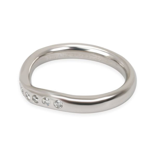 Platinum Band Tiffany Co Elsa Peretti Diamond Band in Platinum 006 CTW