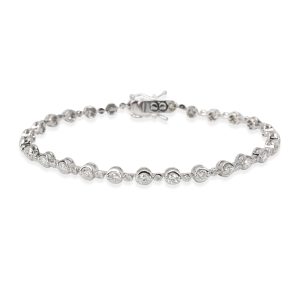 Bezel Diamond Tennis Bracelet in 18K White Gold 150 CTW Louis Vuitton Monsouris Mm Monogram Rucksack Brown