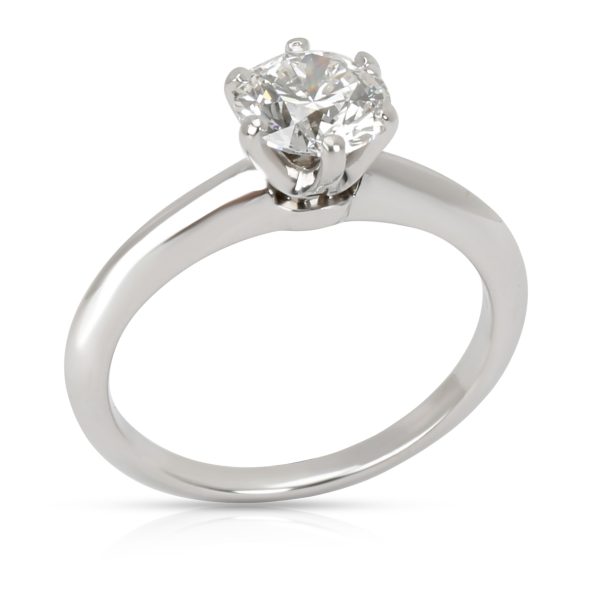 Tiffany Co Diamond Engagement Ring in Platinum 091 ct FVS1 Tiffany Co Diamond Engagement Ring in Platinum 091 ct FVS1