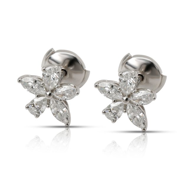 Tiffany Co Victoria Diamond Earrings in Platinum 096 CTW Tiffany Co Victoria Diamond Earrings in Platinum 096 CTW