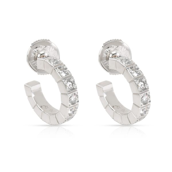 Cartier Lanieres Hoop Earring in 18K White Gold 1 CTW Cartier Lanieres Hoop Earring in 18K White Gold 1 CTW