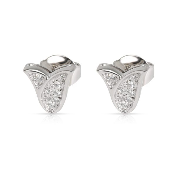 Graff Tulip Diamond Earring in 18K White Gold 022 CTW Graff Tulip Diamond Earring in 18K White Gold 022 CTW