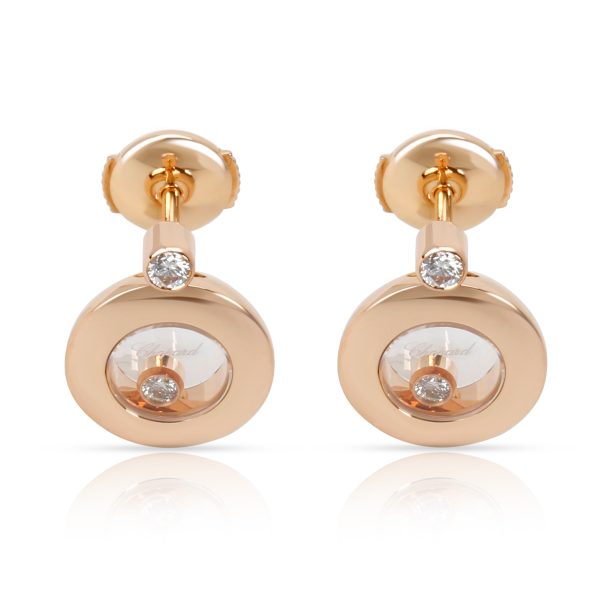 Chopard Happy Diamonds Earrings in 18K Rose Gold 018 CTW Chopard Happy Diamonds Earrings in 18K Rose Gold 018 CTW