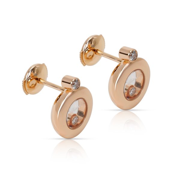 099209 sv Chopard Happy Diamonds Earrings in 18K Rose Gold 018 CTW