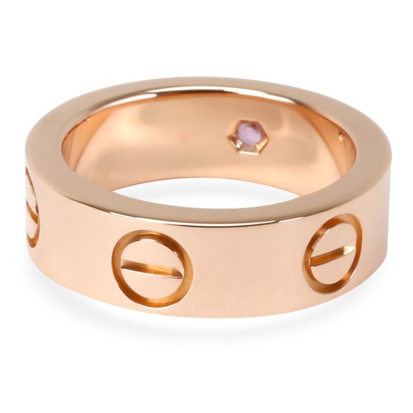 Ring Rose Gold Cartier Pink Sapphire Love Ring in 18K Rose Gold Size 46