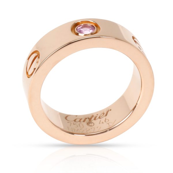 Cartier Cartier Pink Sapphire Love Ring in 18K Rose Gold Size 46