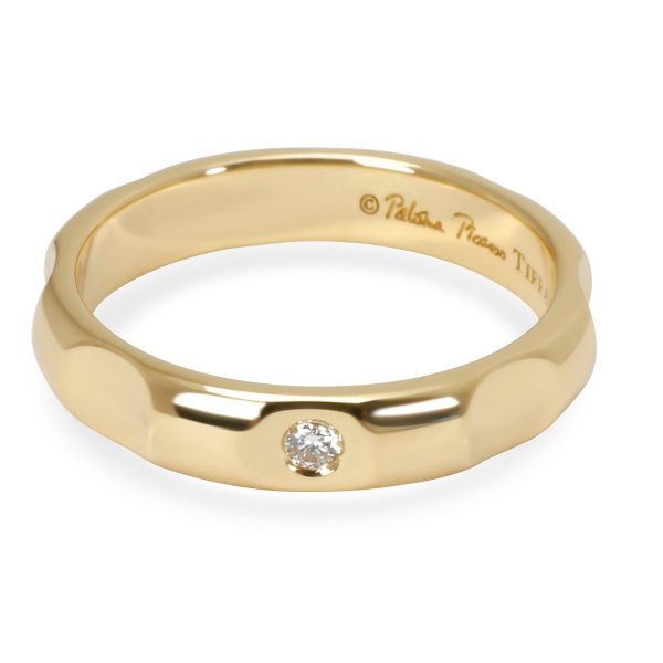 Tiffany Co Paloma Picasso Groove Diamond Band in 18K Yellow Gold 002 CTW Tiffany Co Paloma Picasso Groove Diamond Band in 18K Yellow Gold 002 CTW