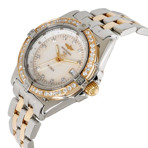 099305 lv 79a5110c 0a14 4f17 8b4c 52034ee66380 Breitling Wings D67350 Womens Watch in 18kt Stainless SteelYellow Gold