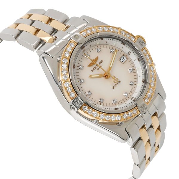 099305 rv 19f405f6 1c03 4110 bb71 46822b52e16b Breitling Wings D67350 Womens Watch in 18kt Stainless SteelYellow Gold