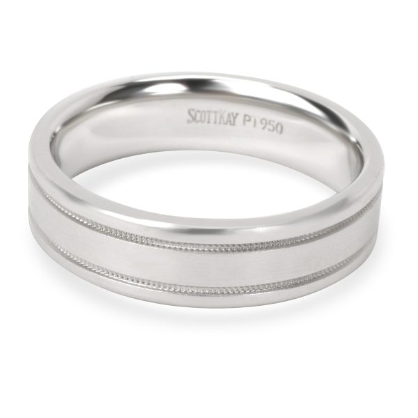 Scott K Scott K 6mm Satin Finished Mens Band in Platinum