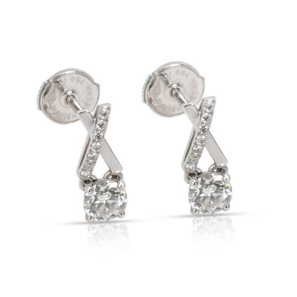 DeBeers Promise Diamond Stud Earrings in 18K White Gold 068 CTW DeBeers Promise Diamond Stud Earrings in 18K White Gold 068 CTW