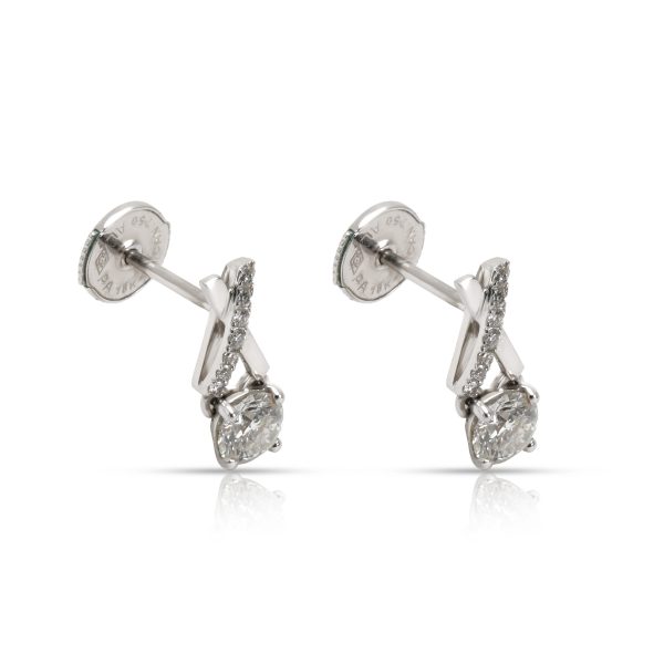 099416 sv DeBeers Promise Diamond Stud Earrings in 18K White Gold 068 CTW