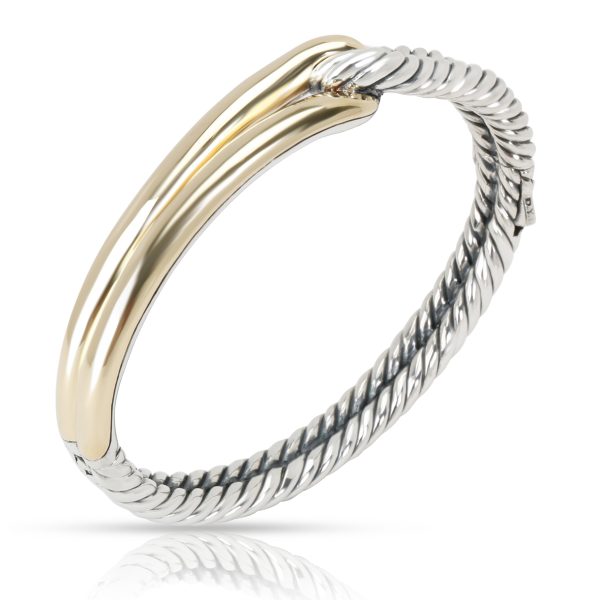 099439 pv David Yurman Labyrinth Single Loop Bangle in 18K Yellow GoldSterling Silver