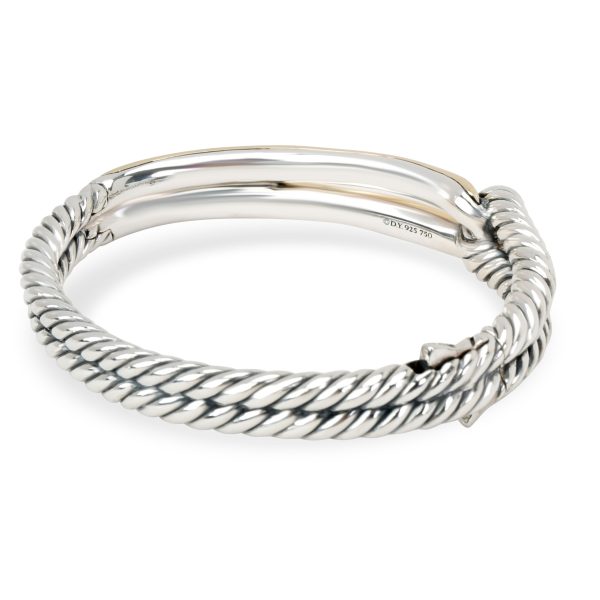 099439 stamp David Yurman Labyrinth Single Loop Bangle in 18K Yellow GoldSterling Silver