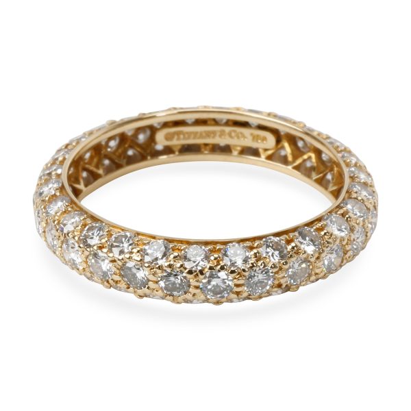 Tiffany Co Pave Diamond Eternity Band in 18K Yellow Gold 18 CTW Tiffany Co Pave Diamond Eternity Band in 18K Yellow Gold 18 CTW