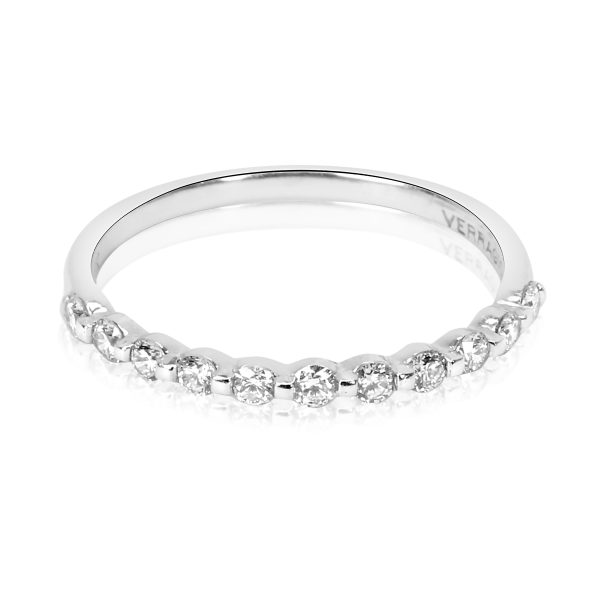 Verragio Single Prong Diamond Wedding Band in 18K White Gold Verragio Single Prong Diamond Wedding Band in 18K White Gold