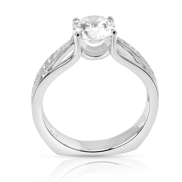 Rings Simon G Diamond Engagement Ring Setting in 18K White Gold 010 CTW