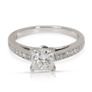 Tiffany Co Grace Diamond Engagement Ring in Platinum 087 CTW EVS2 Cart