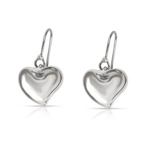 Tiffany Co Elsa Peretti Heart Drop Earrings in Sterling Silver Ferragamo Tote Bag Black