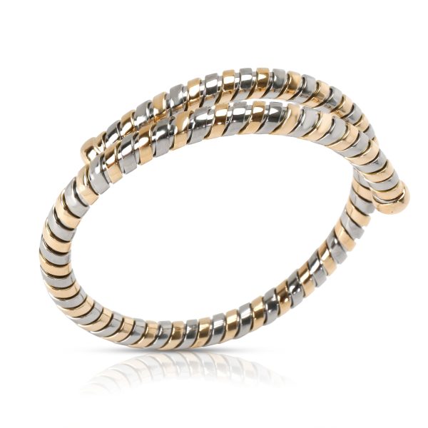 099637 pv 8c1eb5ee 79c6 4f79 a94c 3d95ed763ad5 Bulgari Twist Bangle in 18K Yellow Gold Stainless Steel