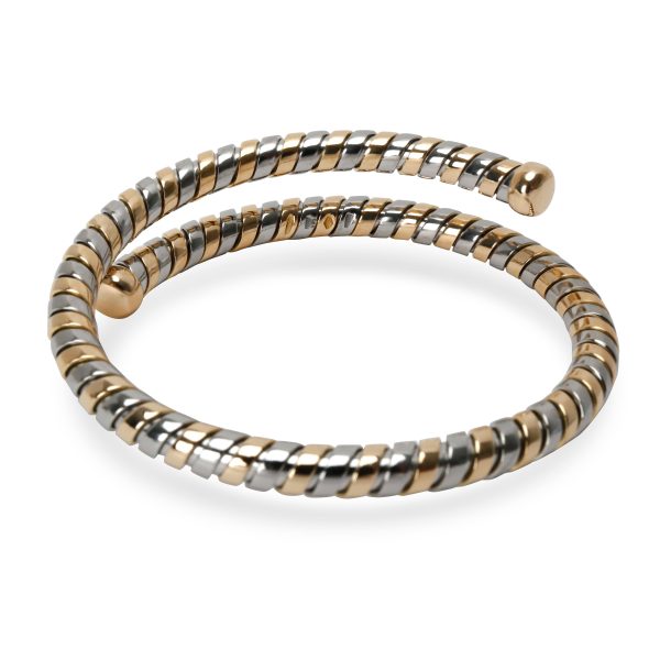 099637 stamp 30ddccaa 75ab 4ecc 90a5 528d1ed97224 Bulgari Twist Bangle in 18K Yellow Gold Stainless Steel