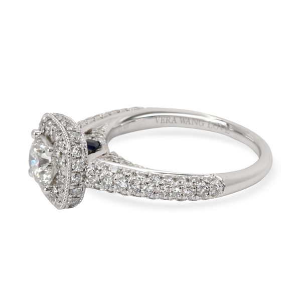 099661 sv Vera Wang Love Collection Halo Diamond Engagement Ring in 18K White Gold 17 CTW