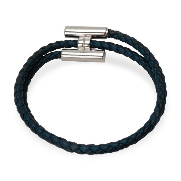 099668 stamp Hermes Double Tour Goliath Bracelet in Palladium