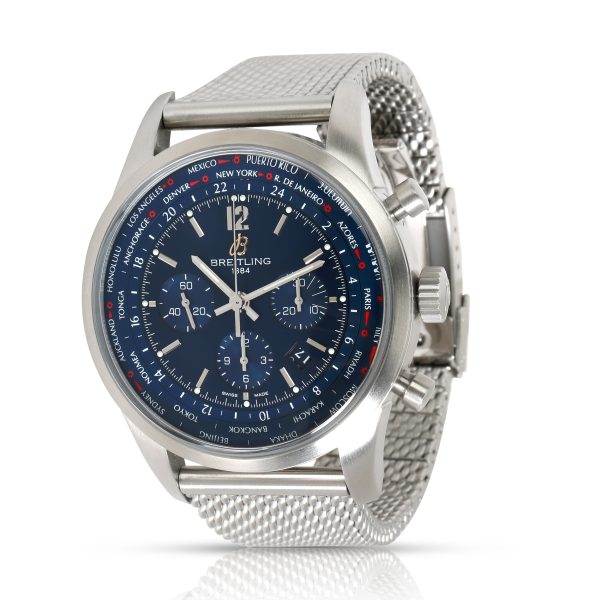 Breitling Transocean Chronograph Unitime AB0510U9C879 Mens Watch in Stainless Breitling Transocean Chronograph Unitime AB0510U9C879 Mens Watch in Stainless