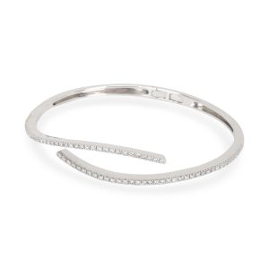 Diamond Wave Bangle in 14K White Gold 075 CTW CELINE Tote Bag Tan Brown