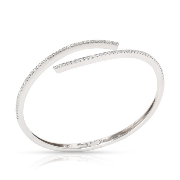 099727 pv f6851e8a 420c 4ec7 8562 f97bb9a85e5a Diamond Wave Bangle in 14K White Gold 075 CTW