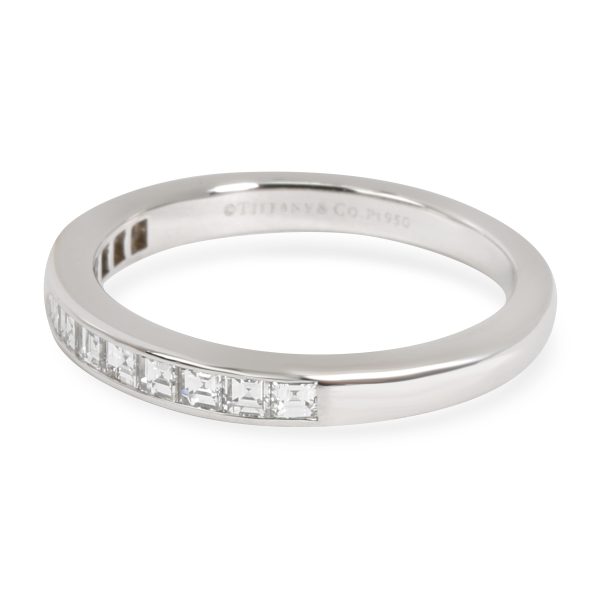 Wedding Band Platinum Tiffany Co Channel Asscher Diamond Wedding Band in Platinum 036 CTW