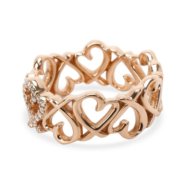 Tiffany Co Elsa Peretti Loving Heart Diamond Band in 18K Rose Gold 006 CTW Tiffany Co Elsa Peretti Loving Heart Diamond Band in 18K Rose Gold 006 CTW