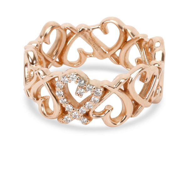 Tiffany Co Tiffany Co Elsa Peretti Loving Heart Diamond Band in 18K Rose Gold 006 CTW