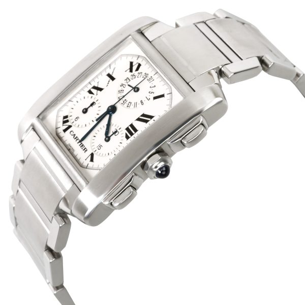 099813 lv Cartier Tank Francaise Chronoflex W51001Q3 Mens Watch in Stainless Steel