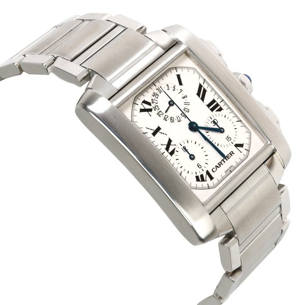 099813 rv Cartier Tank Francaise Chronoflex W51001Q3 Mens Watch in Stainless Steel