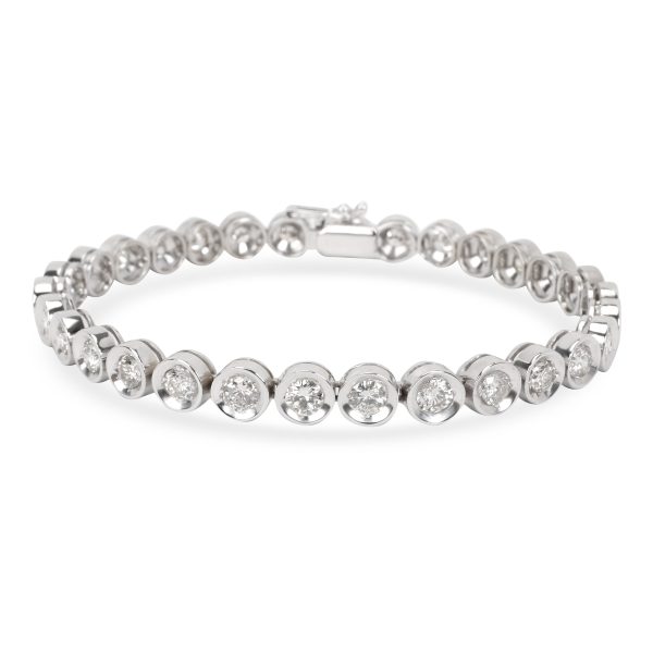 Bezel Set Diamond Bracelet in 18K White Gold 500 CTW Bezel Set Diamond Bracelet in 18K White Gold 500 CTW