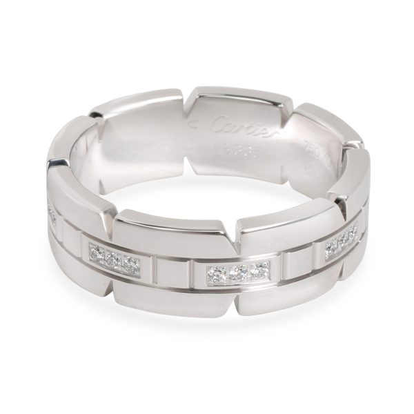 Rings Cartier Tank Francaise Diamond Band in 18K White Gold 017 CTW