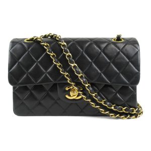 1 Chanel Luxury Line Chain Shoulder Bag Black