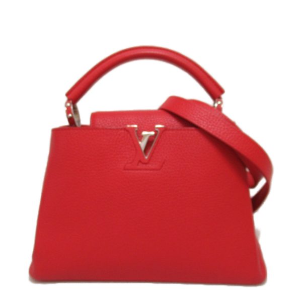 1 Louis Vuitton Capucines BB Shoulder Bag Leather Red