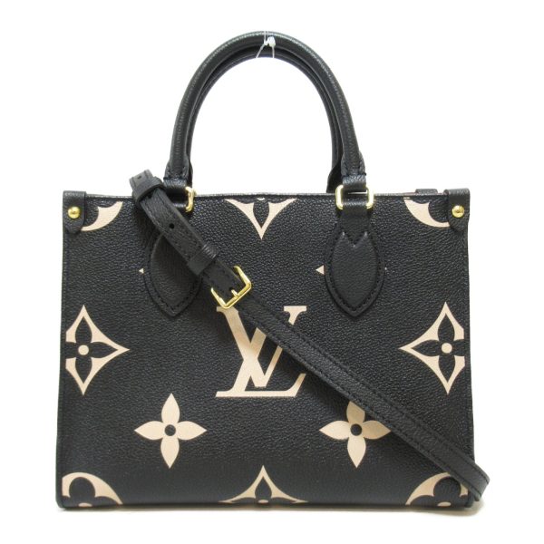 1 Louis Vuitton Bicolor Emprene On The Go PM Shoulder Bag Calf Emprene Black