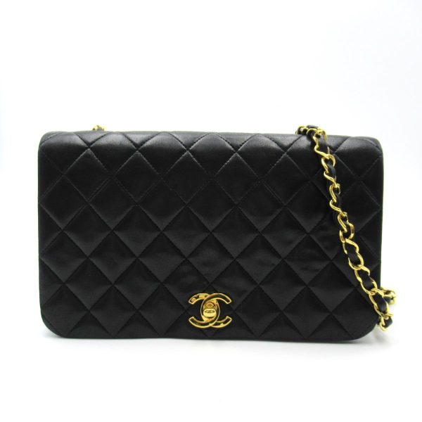 1 Chanel Chain Shoulder Bag Sheepskin Black