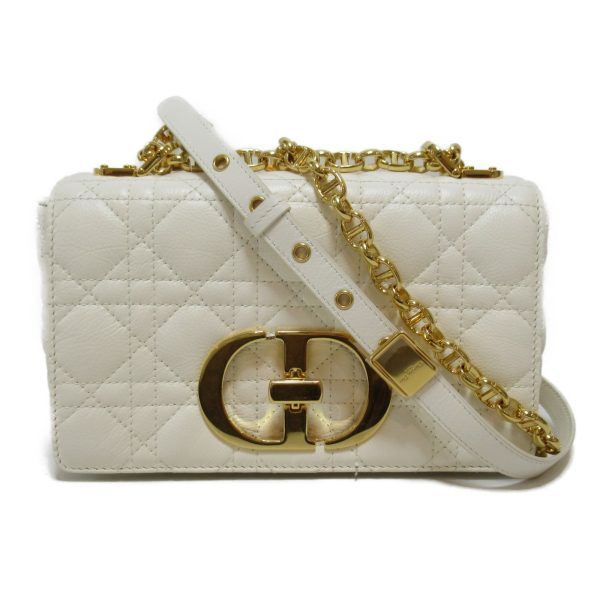 1 Dior Chain Shoulder Bag Leather White