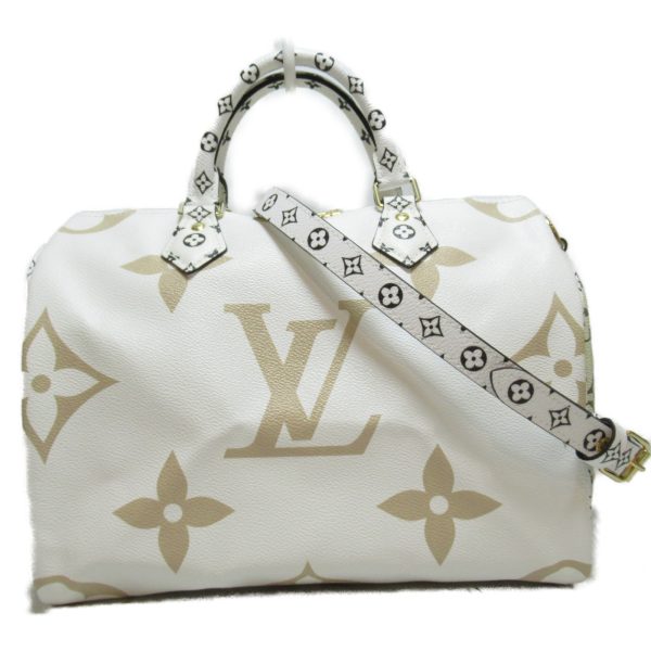 1 Louis Vuitton Speedy Bandouliere 30 Back Shoulder Bag Monogram Giant White