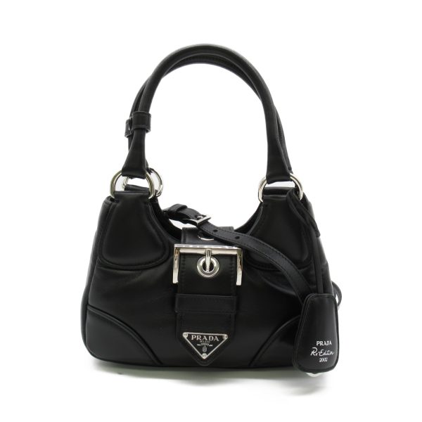 1 Prada Moon Padded Nappa Leather Shoulder Bag Black