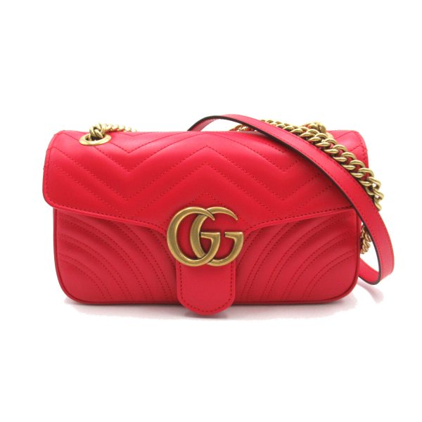 1 Gucci GG Marmont Small Shoulder Bag Leather Red