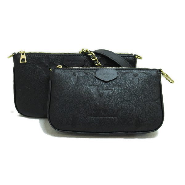 1 Louis Vuitton Multi Pochette Accessoire Shoulder Bag Leather Empreinte Black