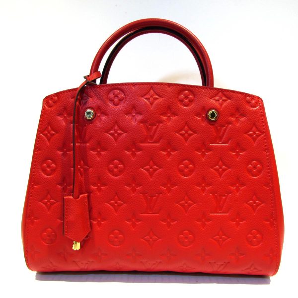 1 Louis Vuitton Montaigne MM Shoulder Bag Empreinte Sleaze Red