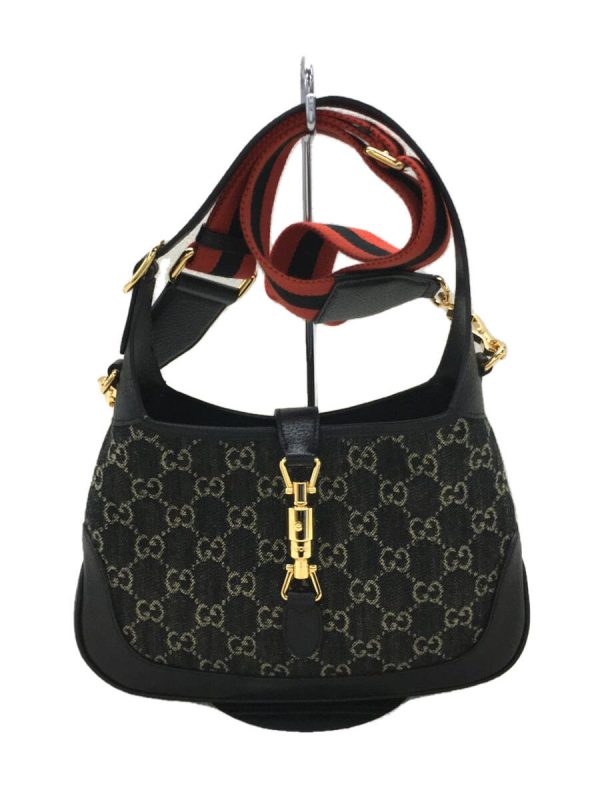 1 Gucci GG Jackie Shoulder Bag Canvas Black